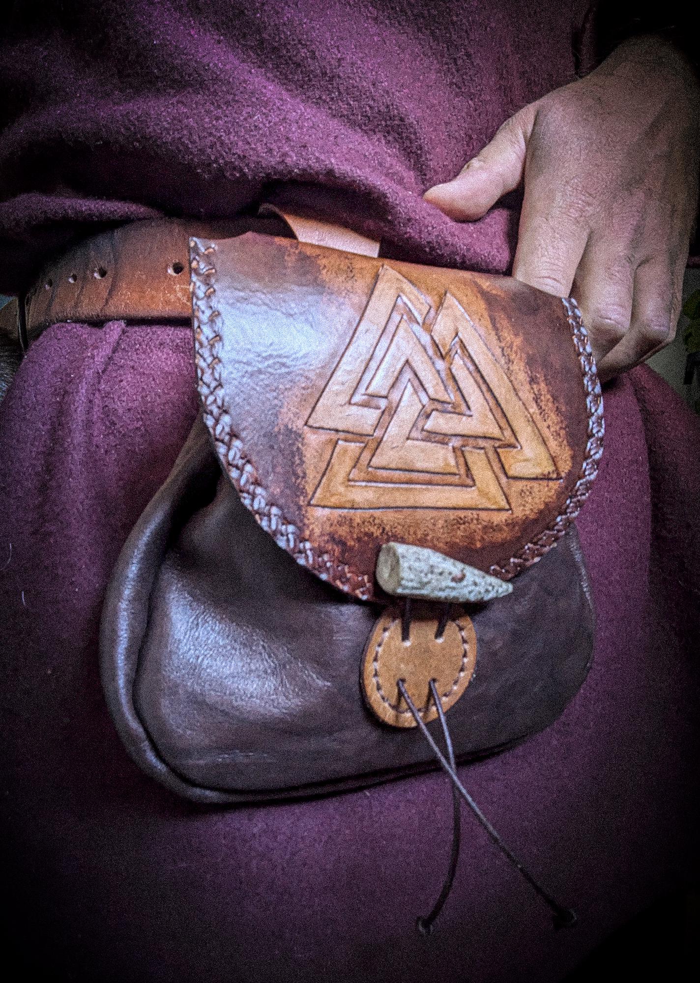 Valknut I - Leather Belt Bag