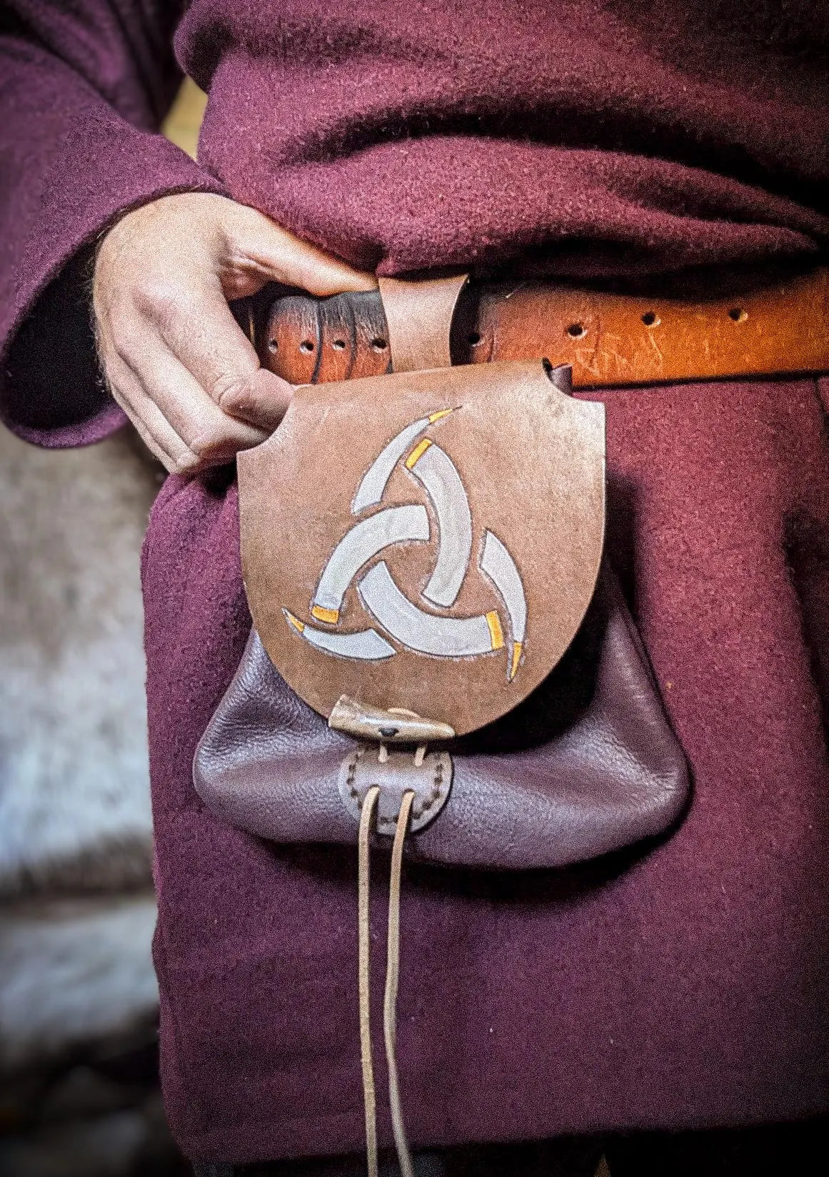 Horns of Odin - Leather Belt Bag