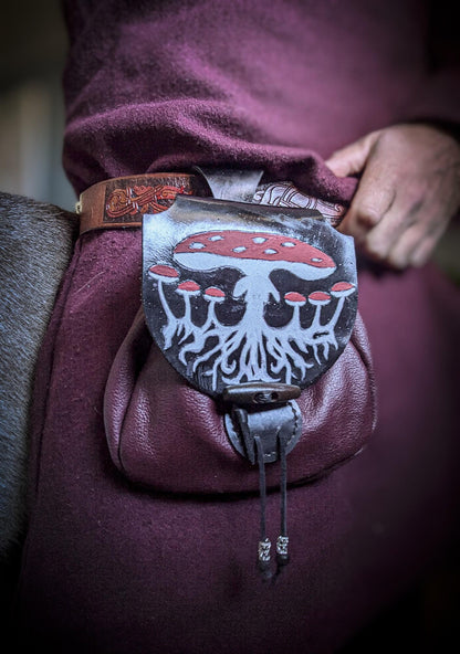 The Mycelium Mushroom - Leather Belt Bag