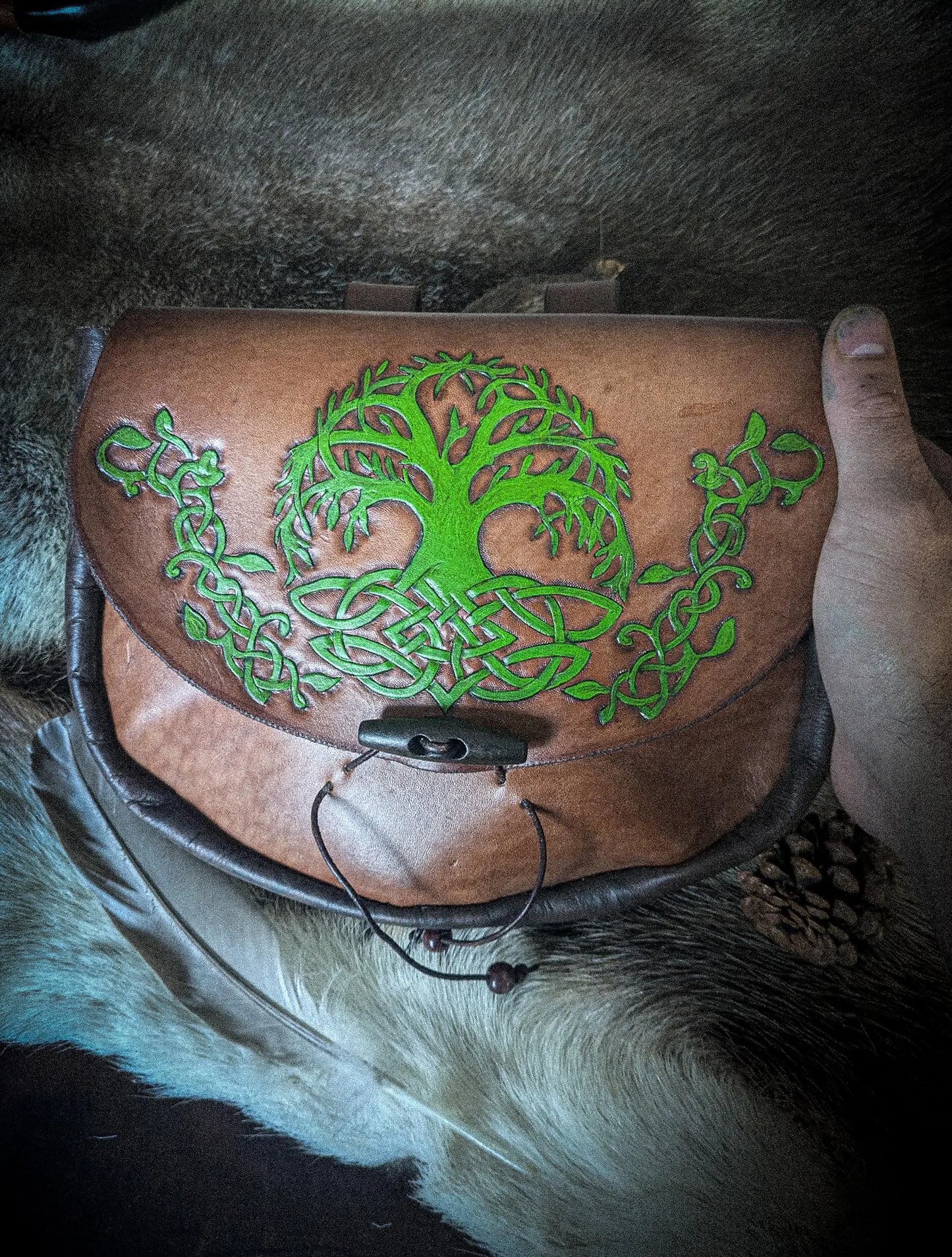 The World Tree- Leather Belt Bag
