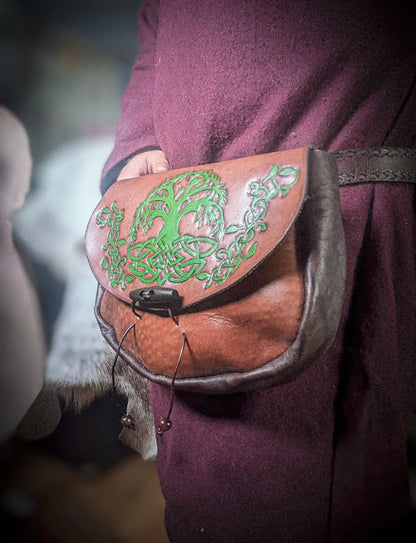 The World Tree- Leather Belt Bag
