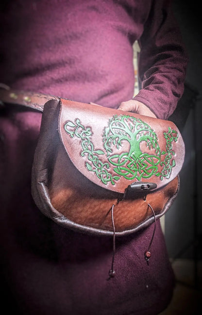 The World Tree- Leather Belt Bag