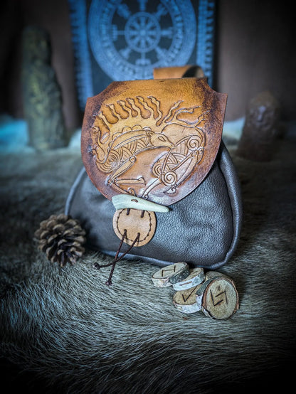 Scythian Stag - Leather Belt Bag