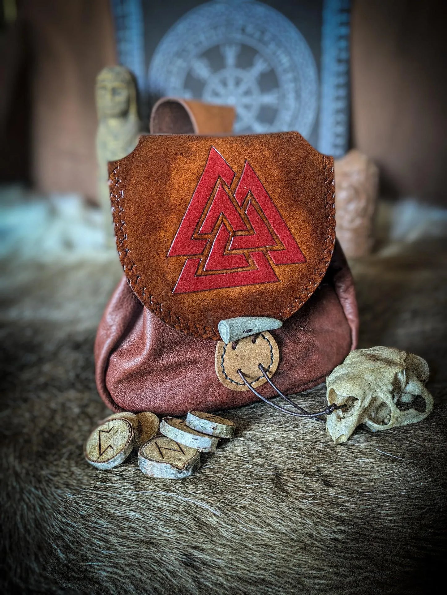 Valknut II - Leather Belt Bag