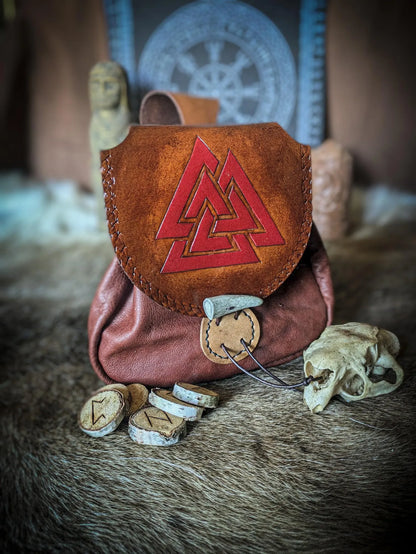Valknut II - Leather Belt Bag