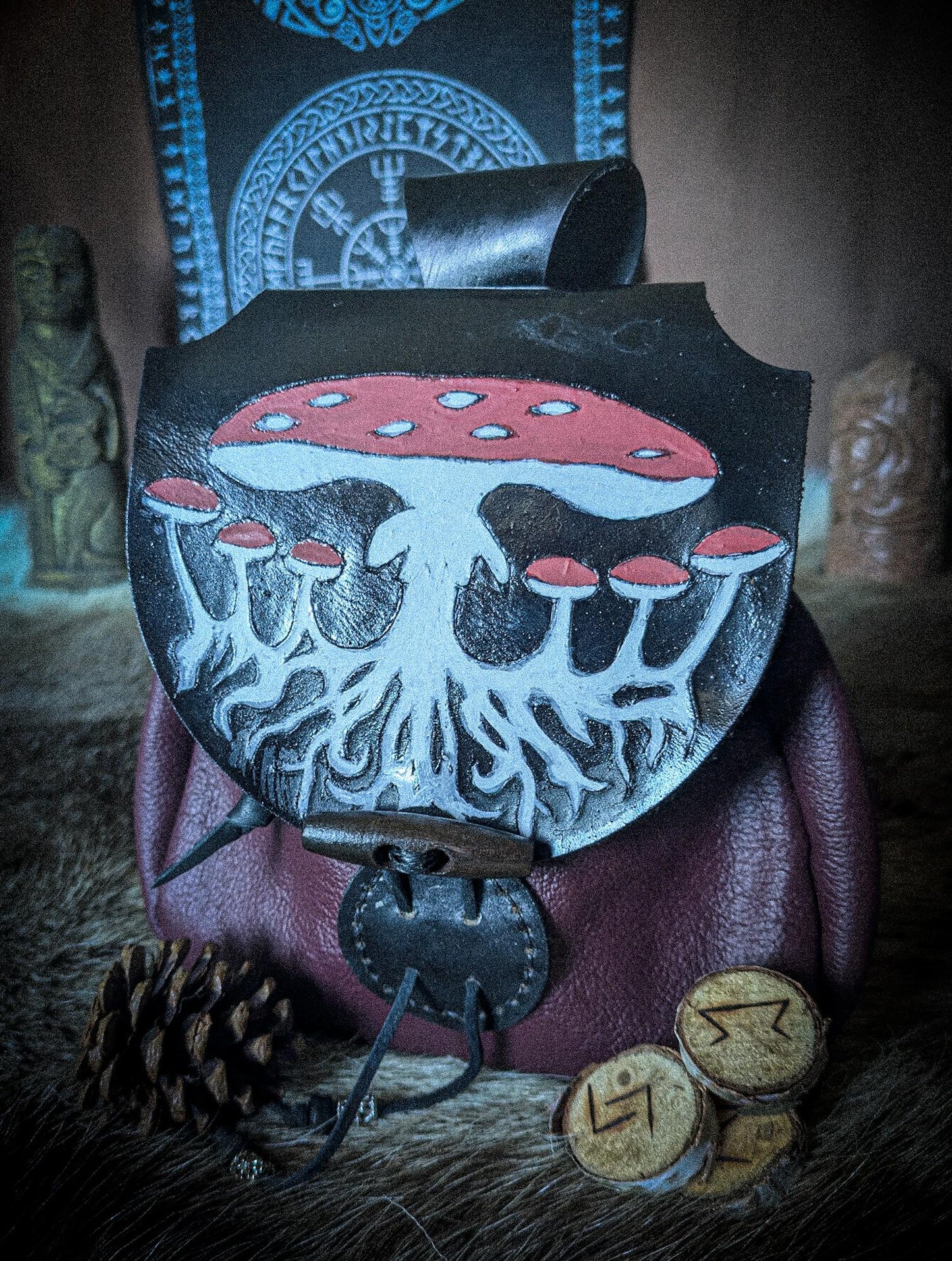 The Mycelium Mushroom - Leather Belt Bag