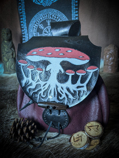 The Mycelium Mushroom - Leather Belt Bag
