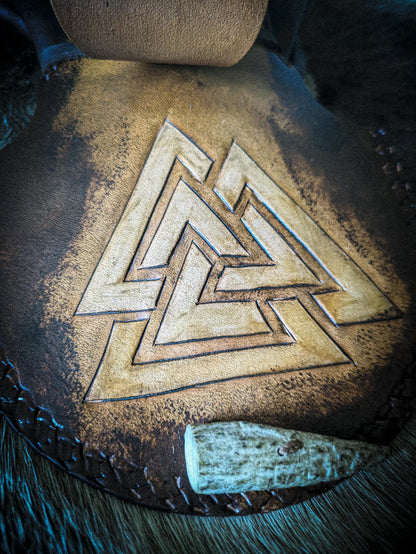 Valknut I - Leather Belt Bag
