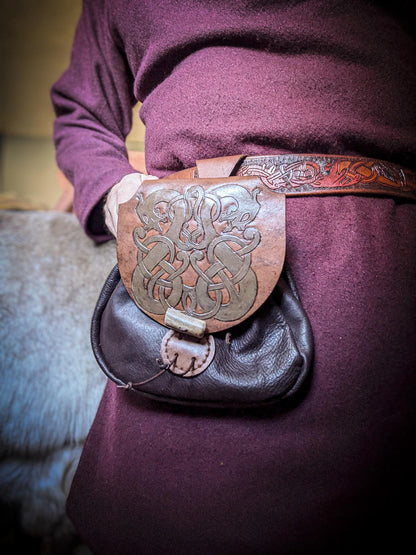 Runestone Serpent - Leather Belt Bag