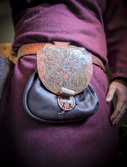 Runestone Serpent - Leather Belt Bag