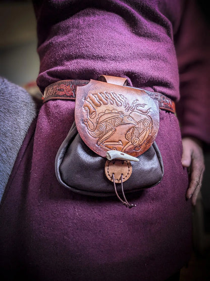 Scythian Stag - Leather Belt Bag