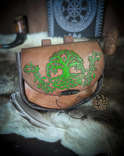 The World Tree- Leather Belt Bag