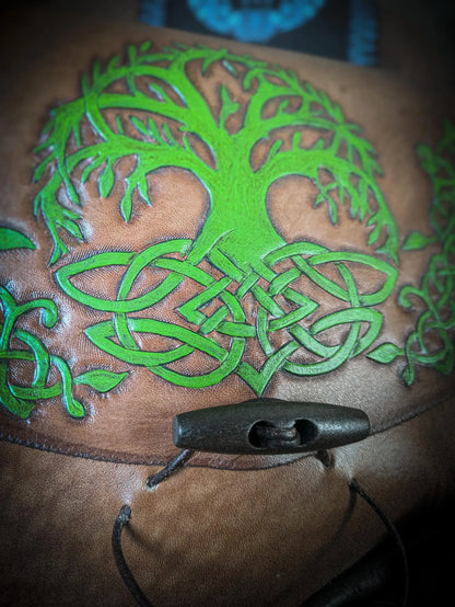 The World Tree- Leather Belt Bag