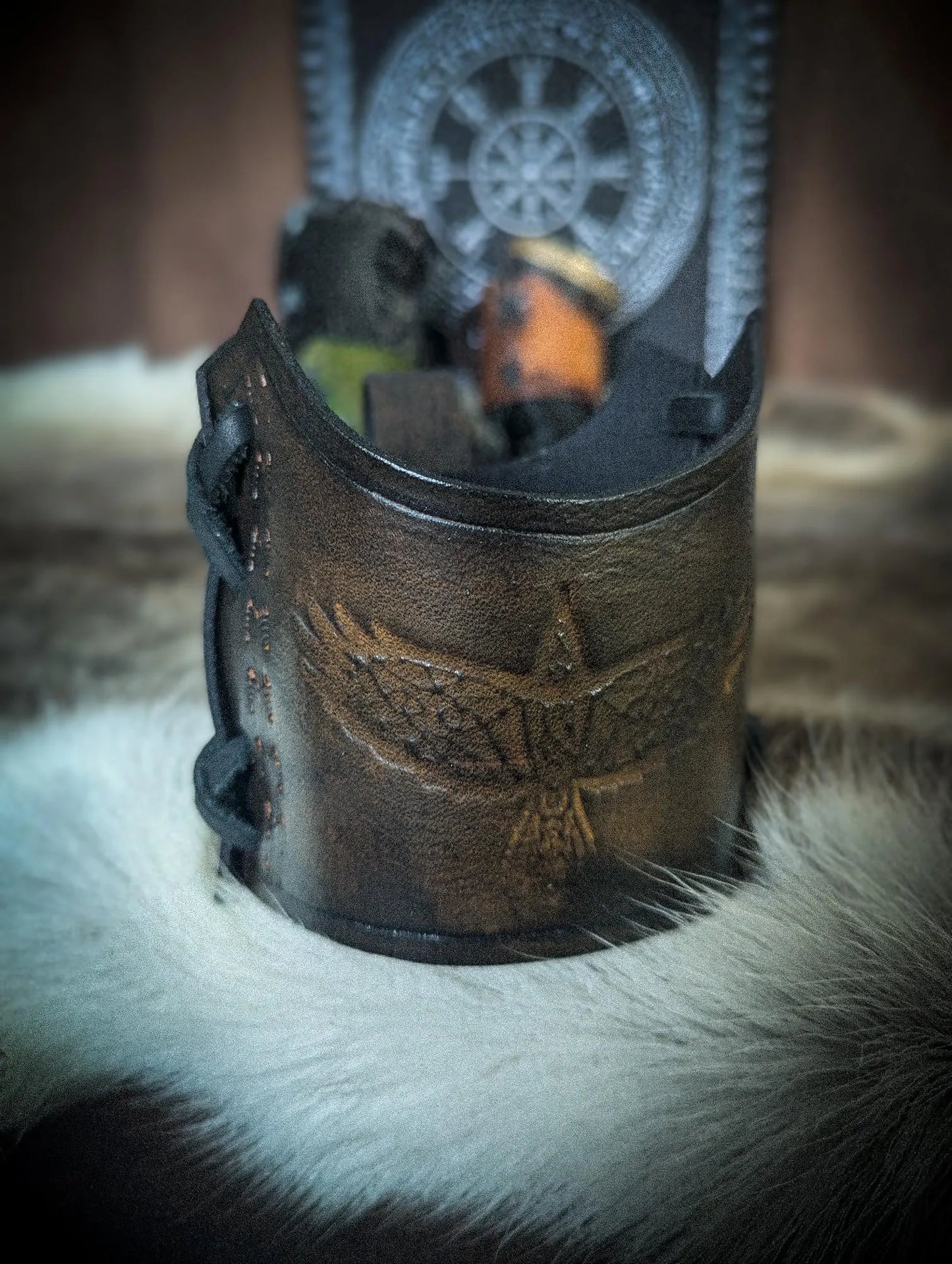 Drinking Horn Holster - Medieval Beverage Holder