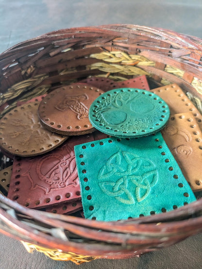 Leather Sew-on Patches - Variety Pack of Pagan Leatherette Patches