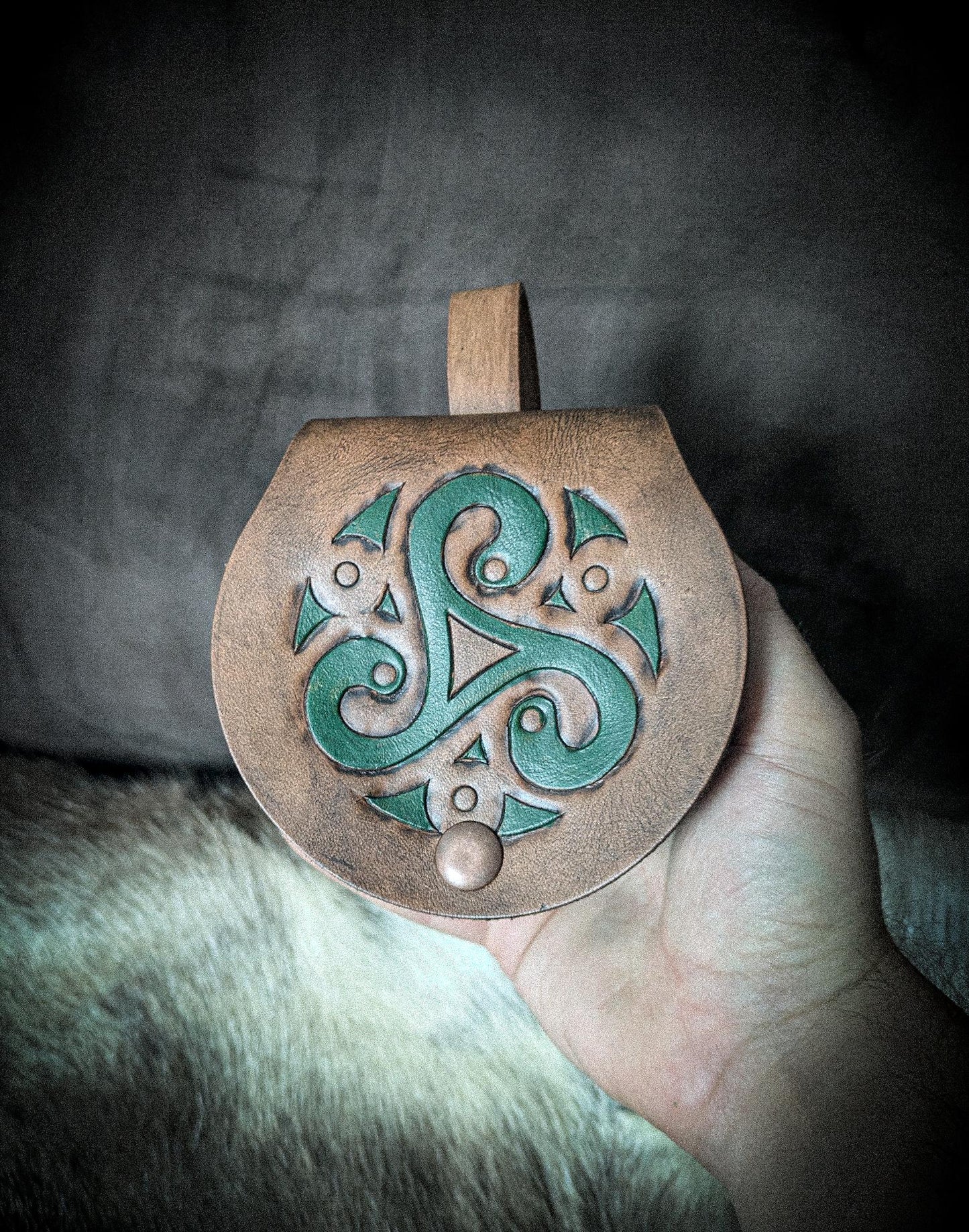 Triskelion - Small Leather Belt Bag