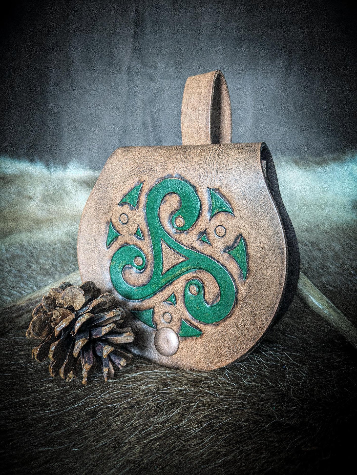 Triskelion - Small Leather Belt Bag