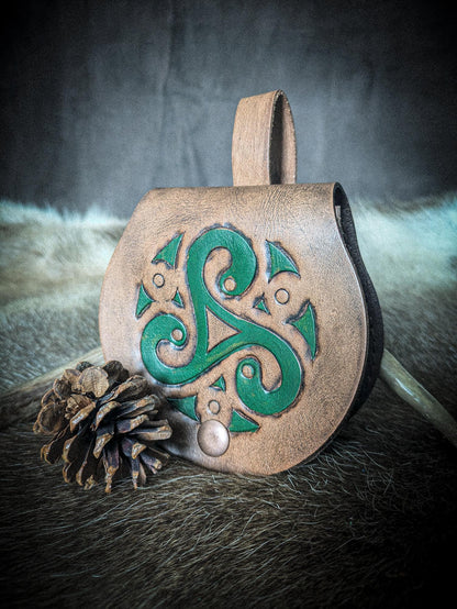 Triskelion - Small Leather Belt Bag