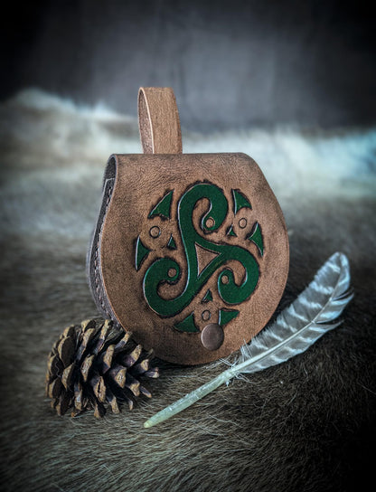 Triskelion - Small Leather Belt Bag