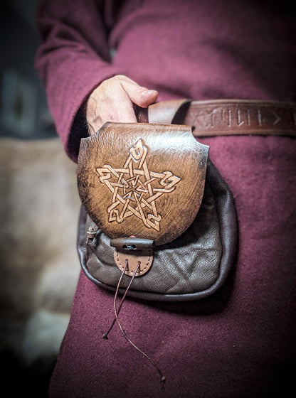 Celtic Star - Leather Belt Bag