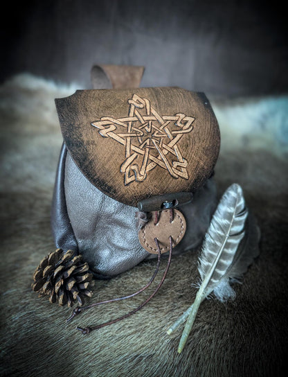 Celtic Star - Leather Belt Bag