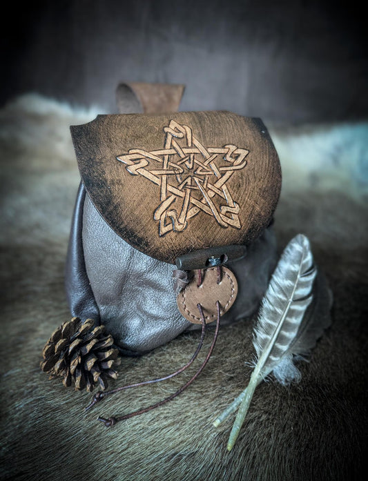 Celtic Star - Leather Belt Bag