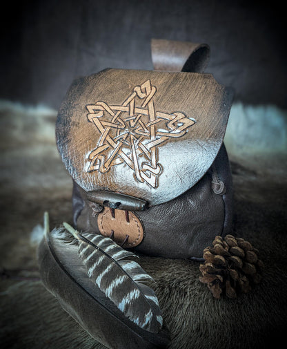 Celtic Star - Leather Belt Bag