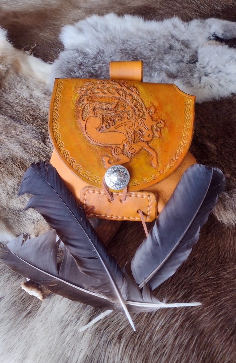 Leather Belt Bag - Scythian Stag