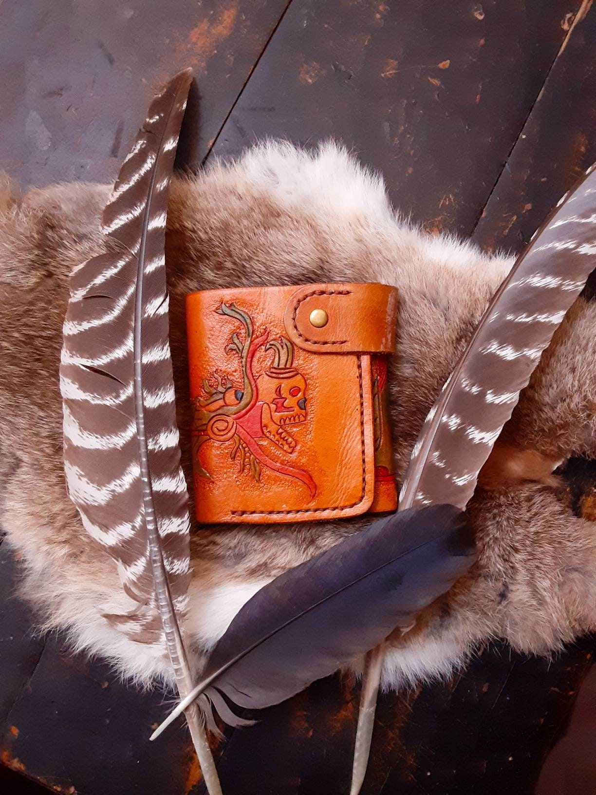Feathered Serpent Tri-fold Wallet