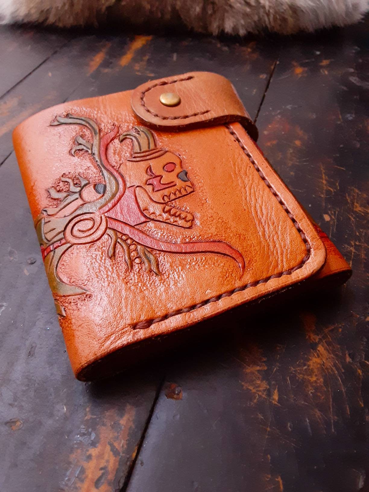 Feathered Serpent Tri-fold Wallet