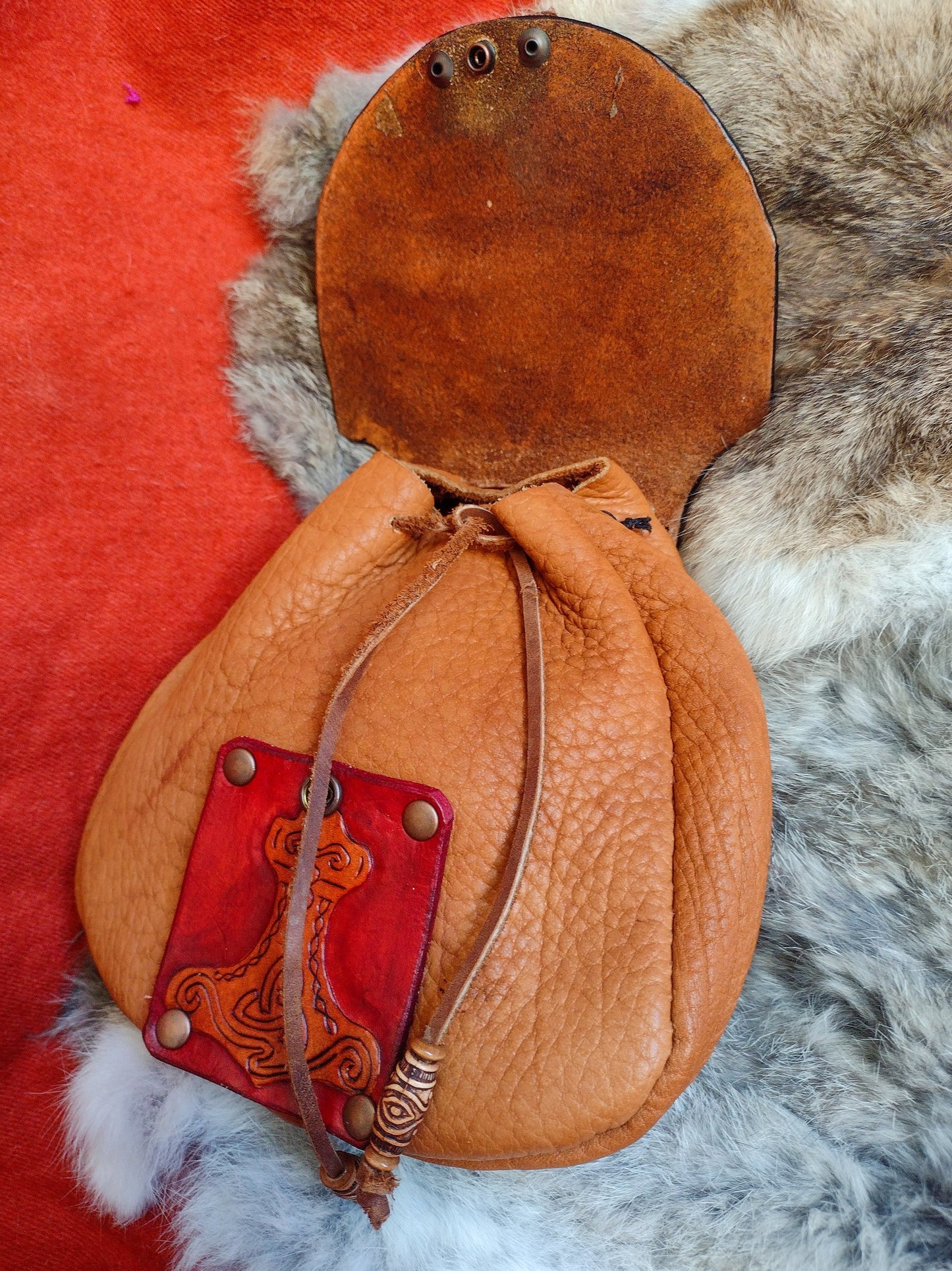 Leather Belt Bag - Valknut