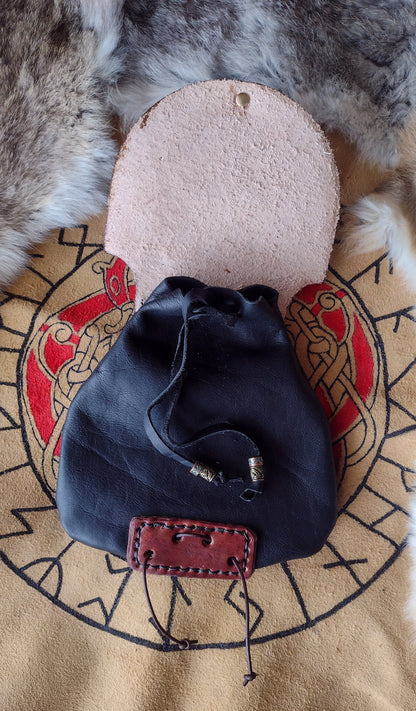 Leather Belt Bag - Norse Dragon