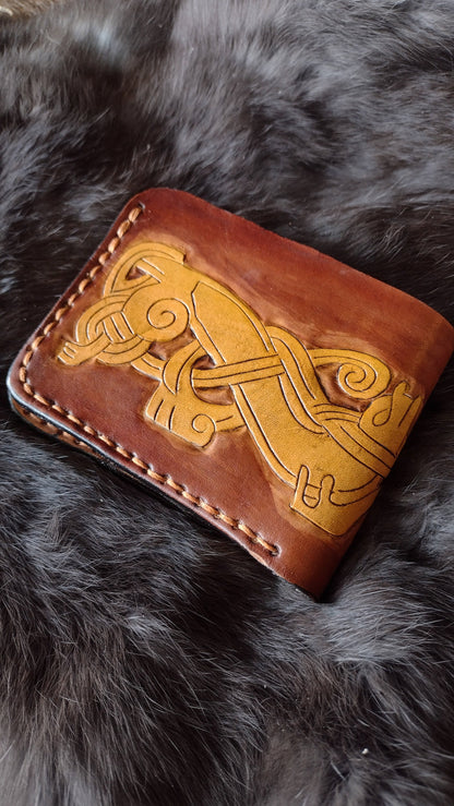 Long Knotwork Beast Bifold Wallet