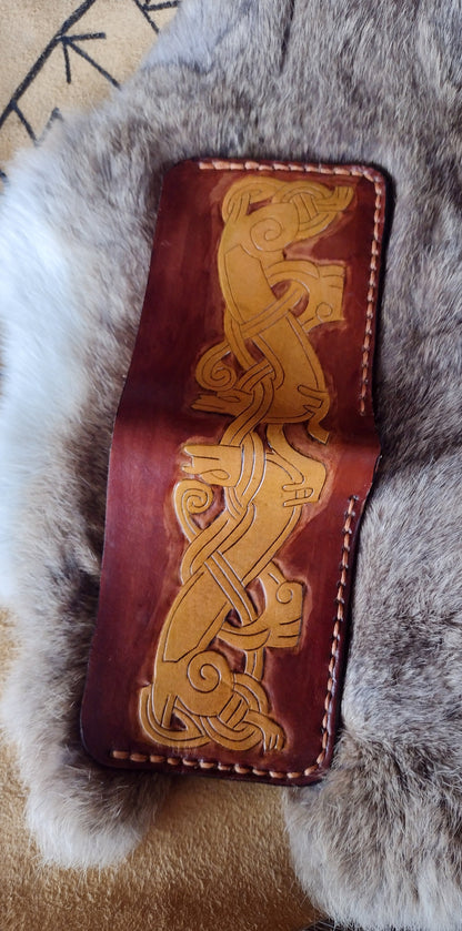 Long Knotwork Beast Bifold Wallet