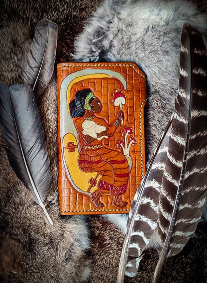 Mayan Moon Goddess - Tall Wallet