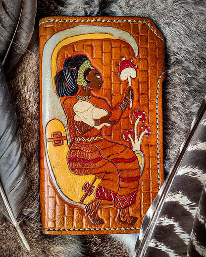 Mayan Moon Goddess - Tall Wallet