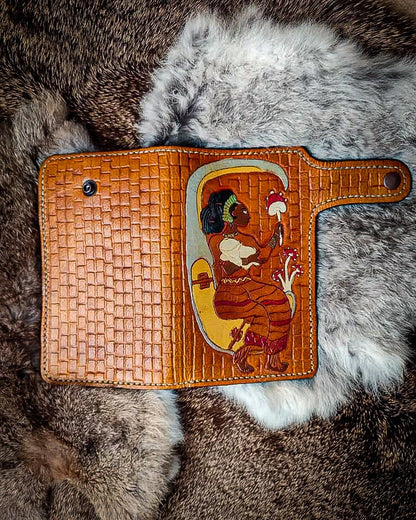 Mayan Moon Goddess - Tall Wallet