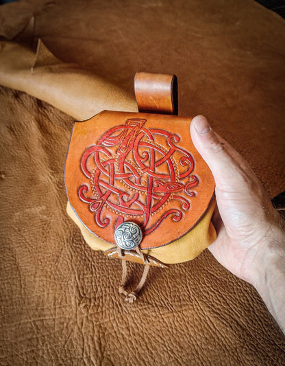 Runestone Serpent - Leather Belt Bag