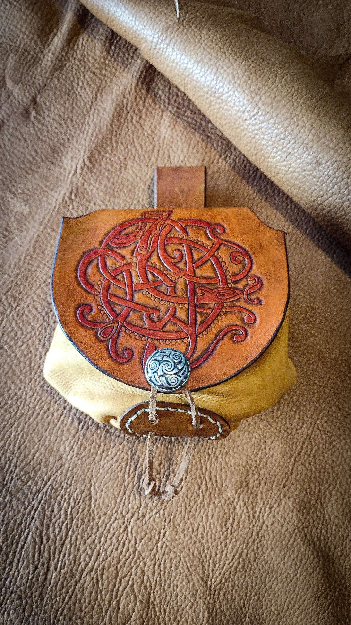 Runestone Serpent - Leather Belt Bag