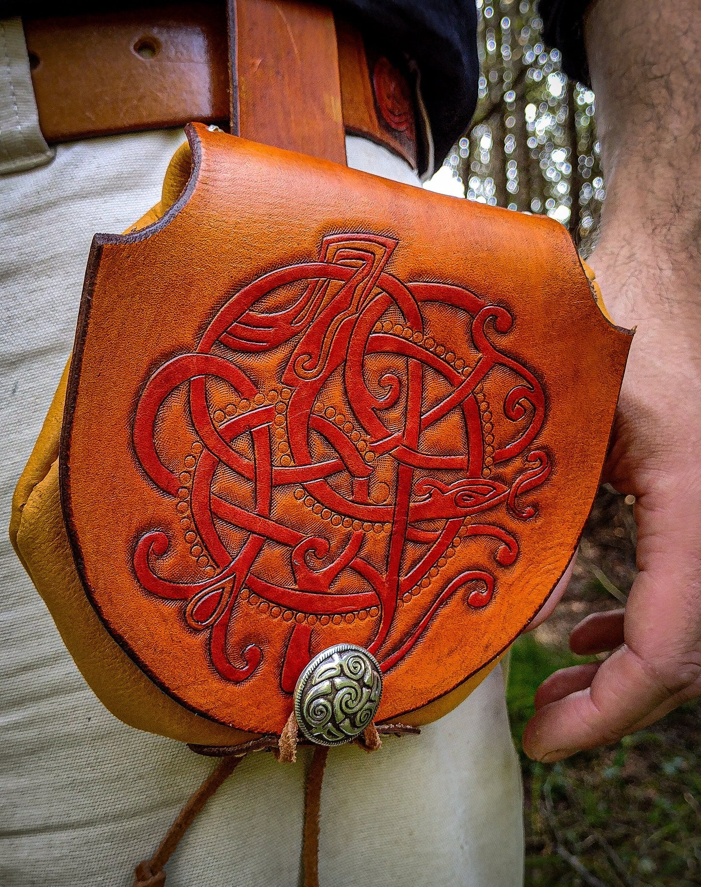 Runestone Serpent - Leather Belt Bag